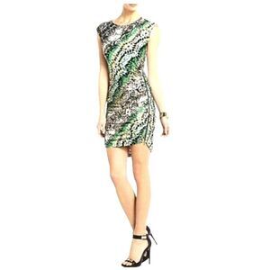 EC BCBG SNAKE PRINT SLEEVELESS DRESS SZ. S